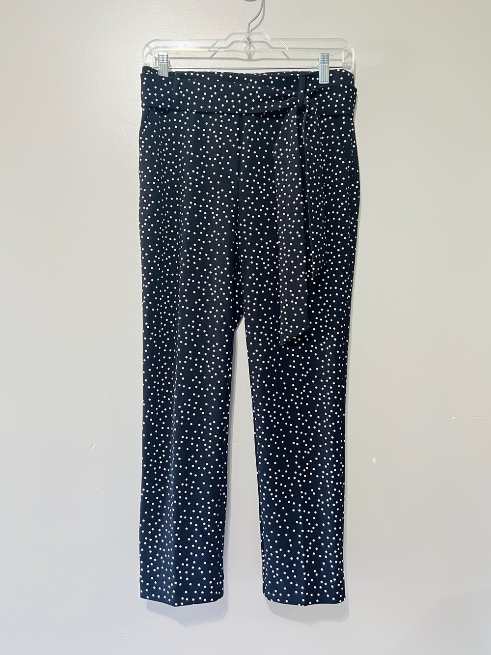 Jules & Leopold Polka Dot Print Stretchy Black & White Retro Capri Pants Size XS